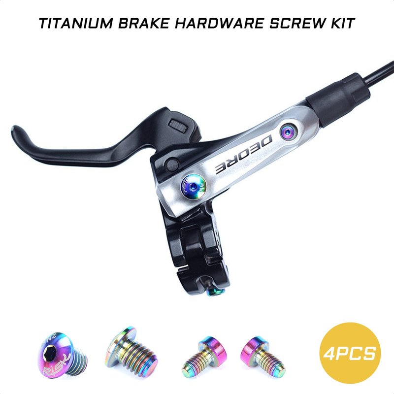 KIEVODE Titanium Brake Hardware Screw Kit for Shimano XTR, XT, SLX, Deore - M615, M675, M785, M7000, M8000, M9000, M9020 and More