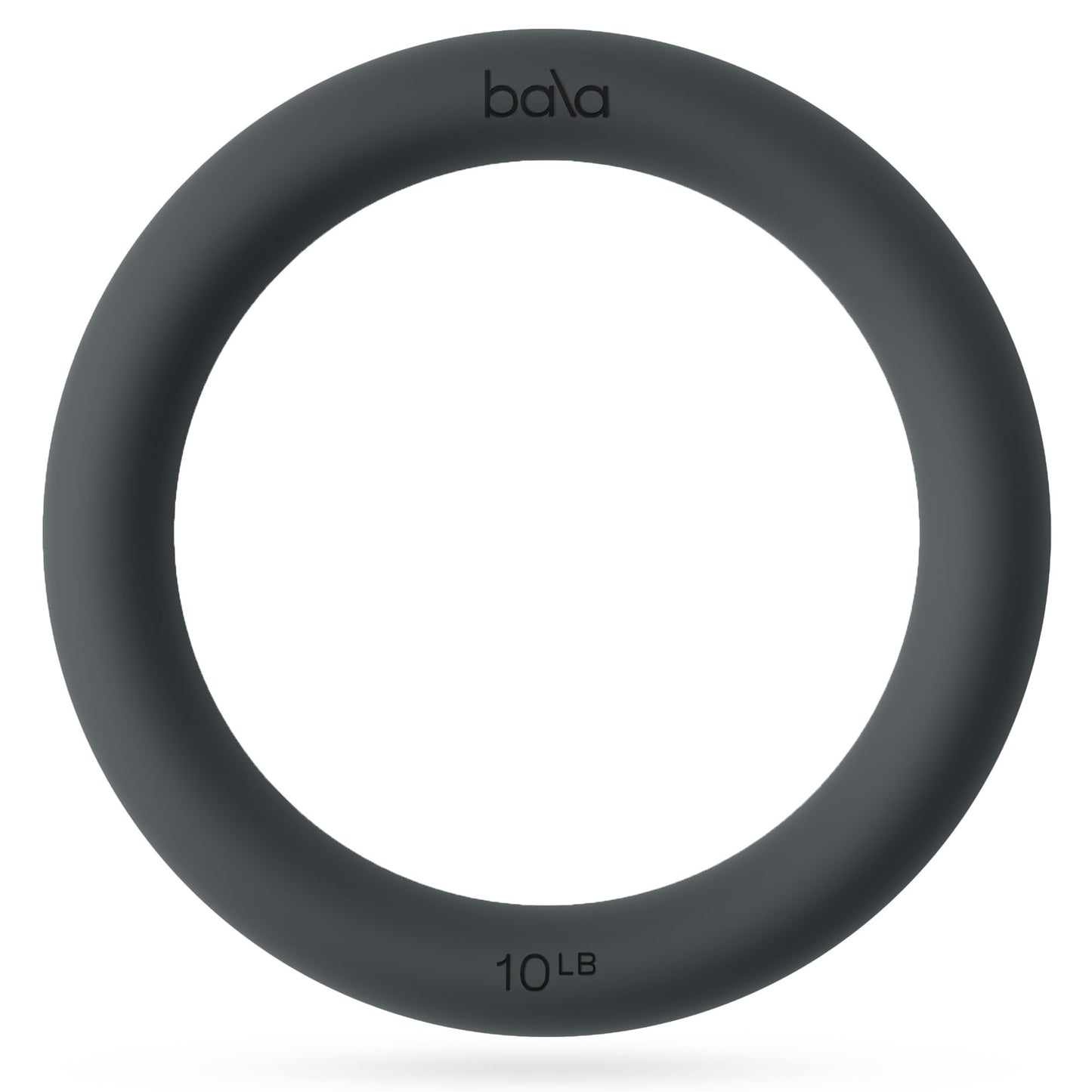 Bala Power Ring, 2-in-1 Kettlebell & Dumbbell, 10lb (Charcoal) - Full Body Home Gym Workout Equipment for Strength Training, HIIT, Pilates, & Aerobics Exercises - Fitness Equipment for Working Out