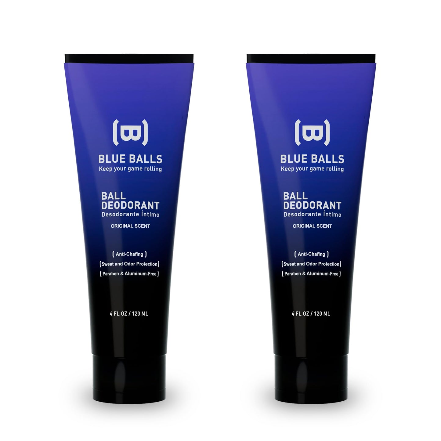 BLUEBALLS - Ball Deodorant for Men - Lotion Anti Chafing for Men - Original Scent - Friction Defense - Sweat Odor & Irritation Care - Men's Grooming & Essentials - Hygiene Products (Pack of 2)