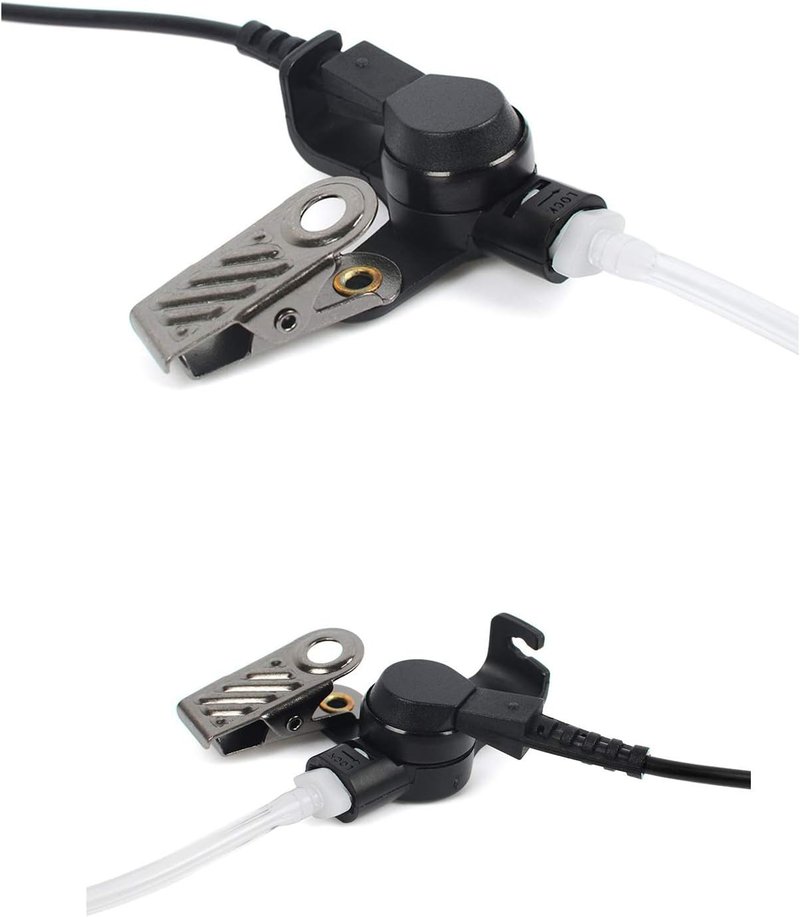 HYS Surveillance Earpiece - 3.5mm Clear Acoustic Coil Tube Headset for Two-Way Radios | Comfortable Fit