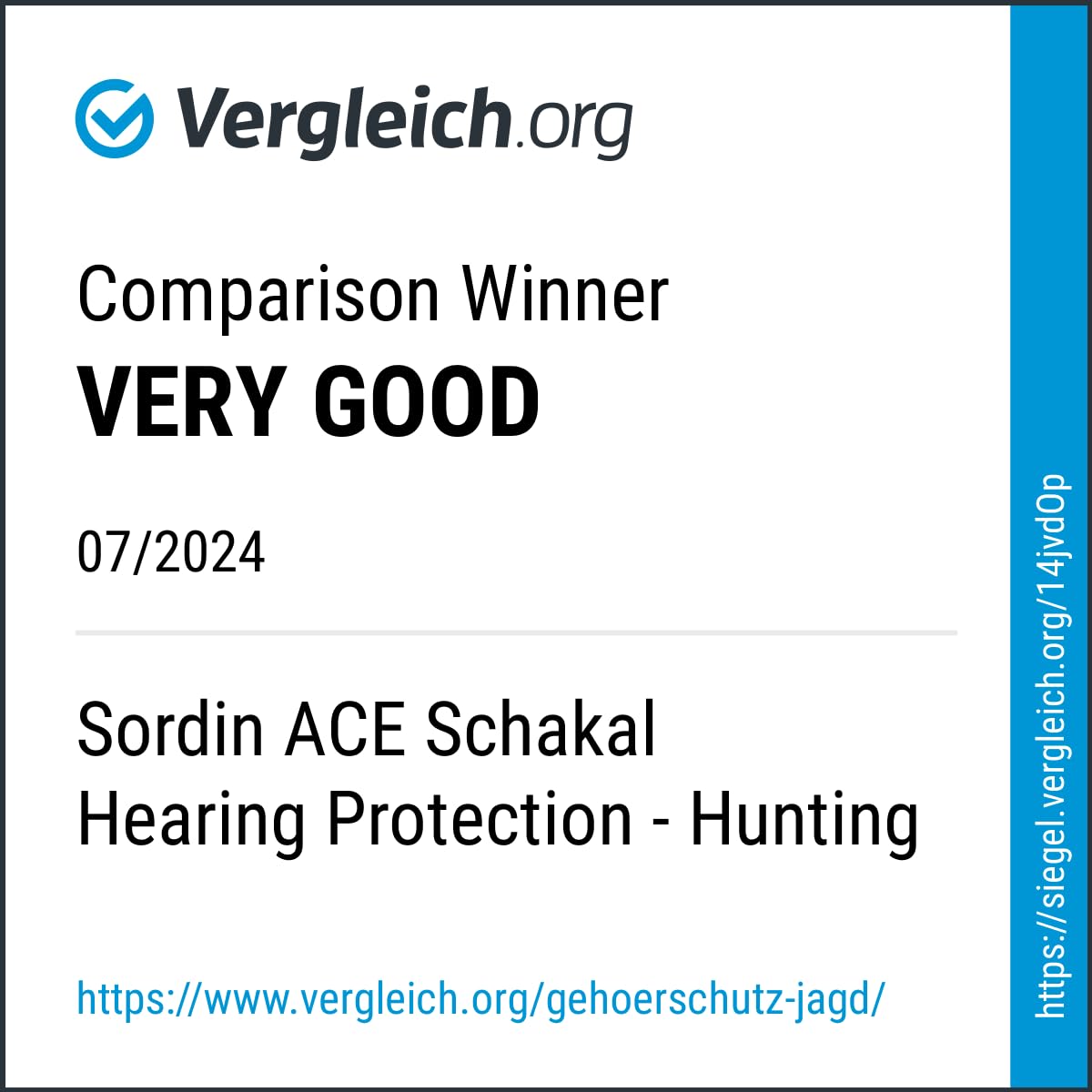 Sordin ACE Schakal Electronic Capsule Hearing Protectors - for Hunting & Shooting Sports - Black Headband & Green Capsules