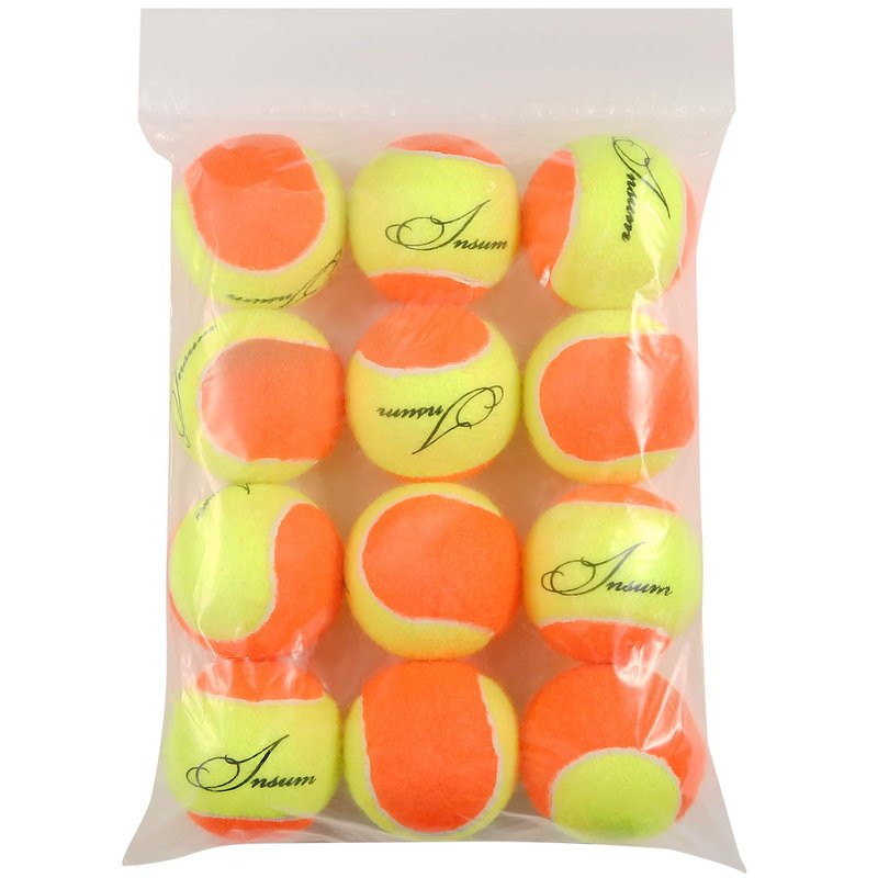 INSUM Tennis Balls, 75% Low Pressureless Tennis Balls for Beginners, Made of Premium Durable Felt, Idea for Little Beginner Practice