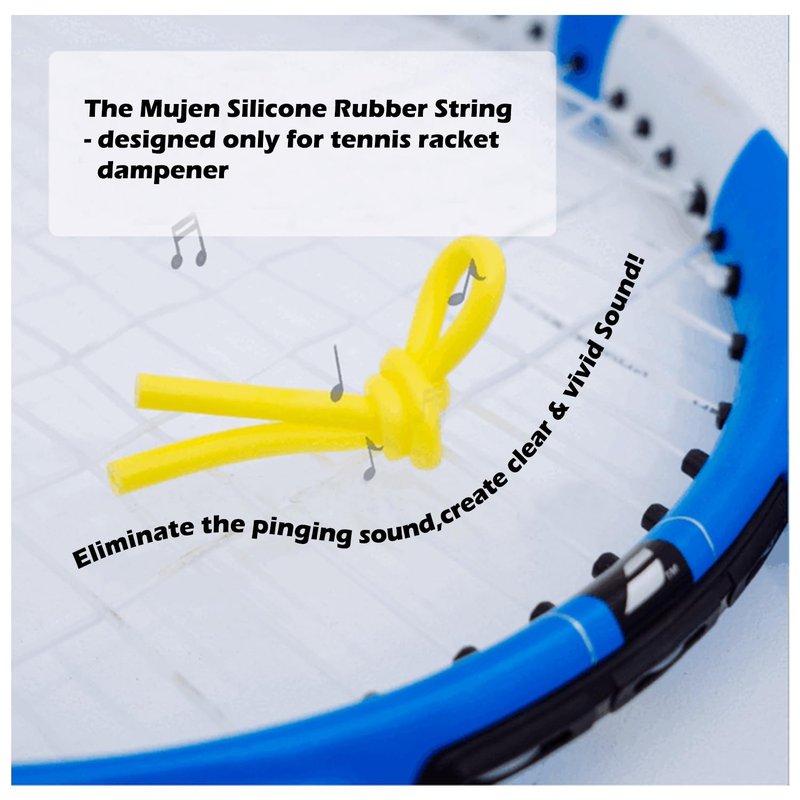 The Mujen Silicone Rubber String Tennis Racket Dampener, 3 Pack Dampeners, Vibration Dampener, Tennis Elbow, Reduce Vibration, Shock Absorber (Pink)