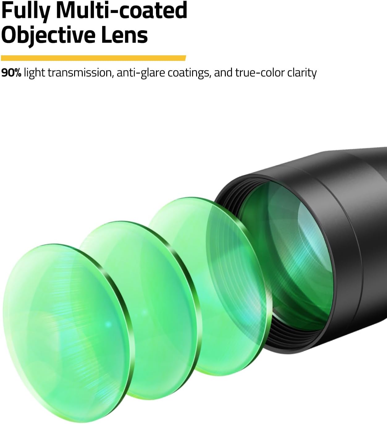 CVLIFE 3-9x40 Rifle Scope - Red & Green Illuminated Optical Riflescope for Hunting | Mil-Dot Reticle, 20mm Picatinny