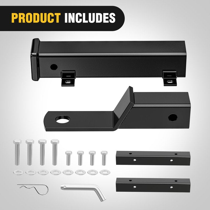 Nilight Universal Golf Cart Trailer Hitch w/2" Receiver Rear Seat Rear Hitch Kit Compatible for Footrest Club Car EZGO Yamaha Use on Step on Back