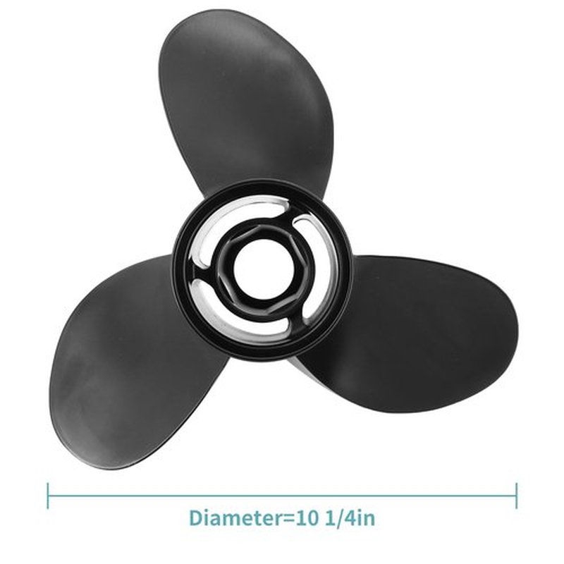 Dokili Upgrade Aluminum Boat Propeller 48-73138A45 for Mercury Outboard Engine 25-70HP 10-1/4x14 Pitch 13-Spline Tooth, RH, Hub Kits Included