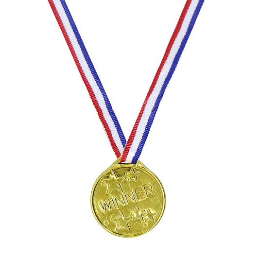 Dohia Gold Award Medals for Kids Winner Award Medals with Neck Ribbon Party Favor Birthday Present Dress Up Medals for Awards D1-HJJNJZ (Plastic Star)