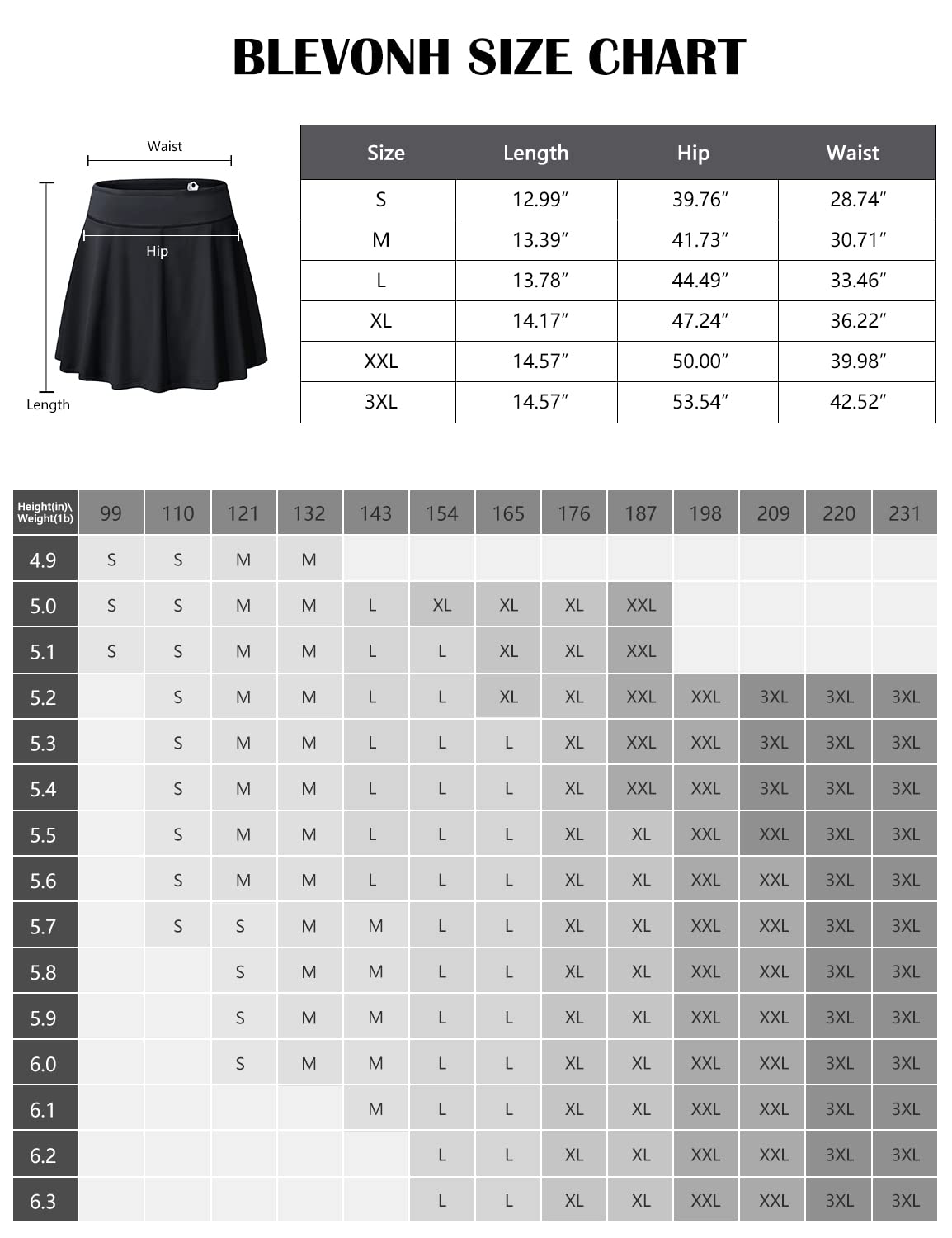 BLEVONH Golf Skirts for Women Plus-Size Sports Skorts Ladies Stretchy Waistband Pleated Hem Tennis Skirt with Leggings Summer Relaxed Exercise Fitness Active Wear Navy Blue XL