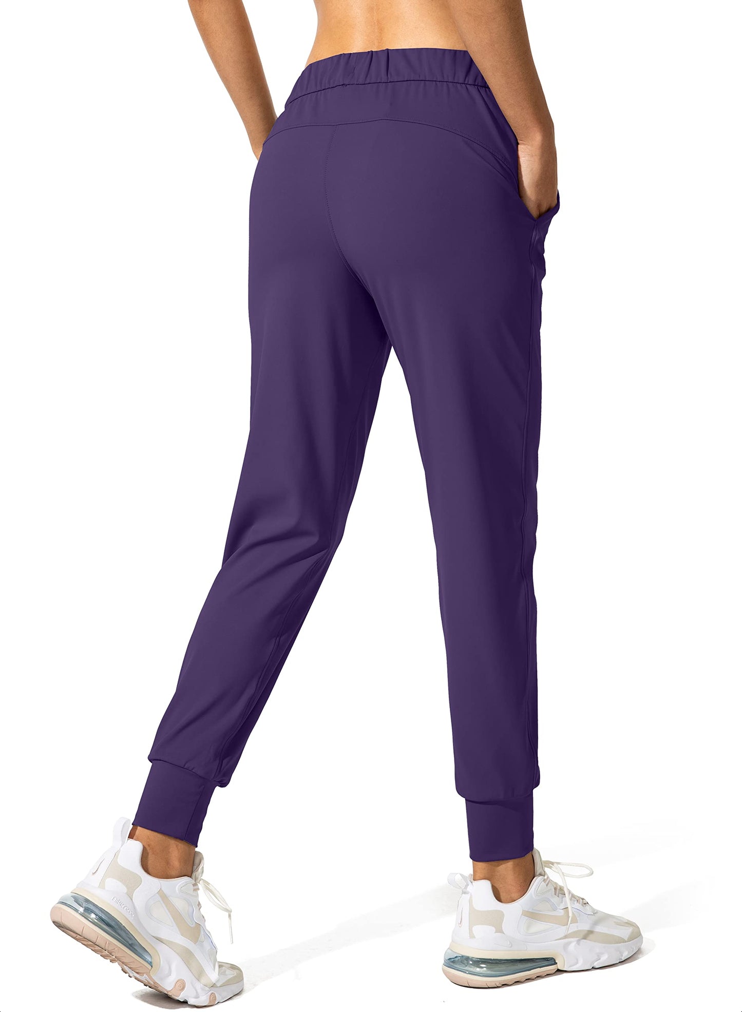 SANTINY Women's Joggers Pants Pockets Drawstring Running Sweatpants for Women Lounge Workout Jogging(Deep Purple_XXL)