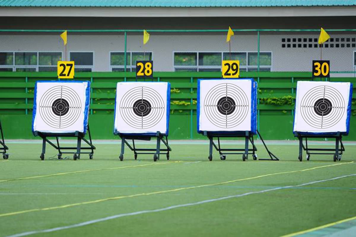 100 Pack 5.5×5.5 Inch Paper Targets for Shooting Bullseye Splatter Paper Target for Shooting Range & Pistol Practice - Shooting Practice Targets for BB Gun, Pellet Gun, Rifle Practice