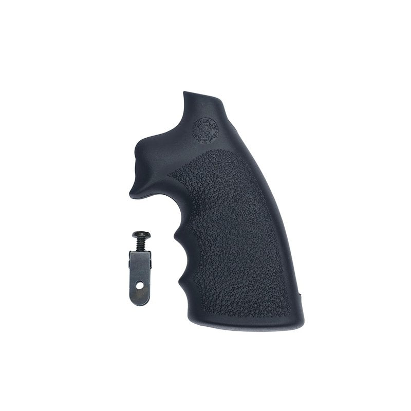 Hogue OverMolded Rubber Monogrip for Colt Python with Finger Grooves, Black - 46000