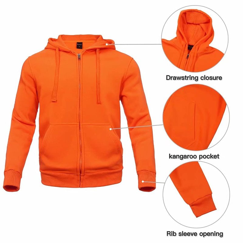 Megub track suit set 2 pieces for men Athletic warm sweatsuit Full Zip thick fleece hooded jogger suit casual winter warm sports outfits M-5X BIG(orange,2XL)