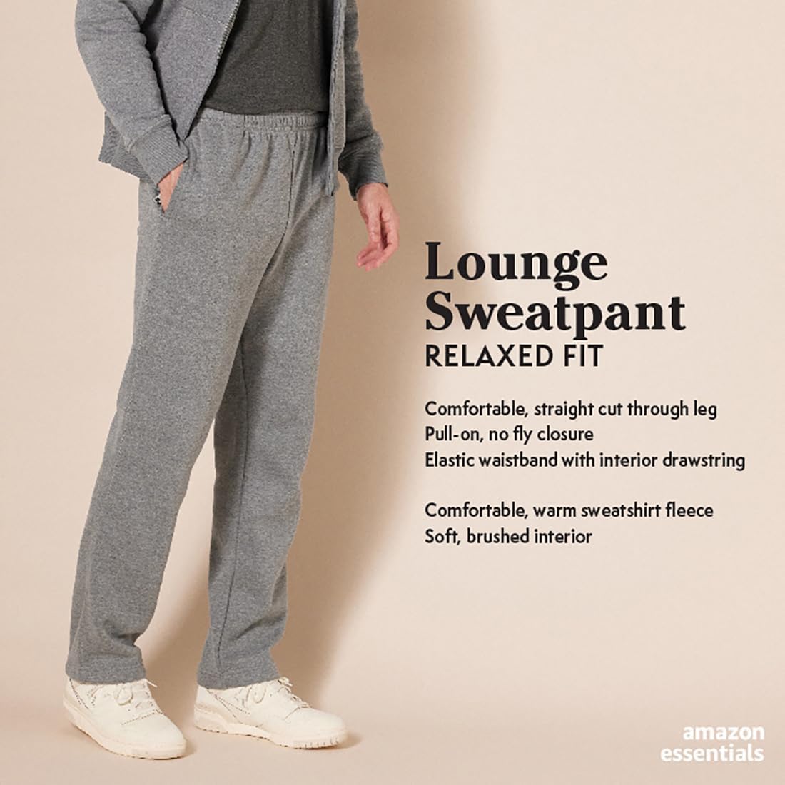 Men's Relaxed Straight Leg Fleece Sweatpants - Open Bottom | Big & Tall Sizes Available