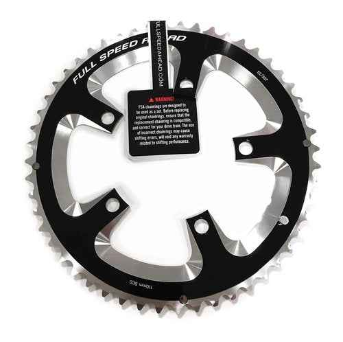 FSA Unisex's Super Road N11 110BCD Chainring-Black, 110 x 52t