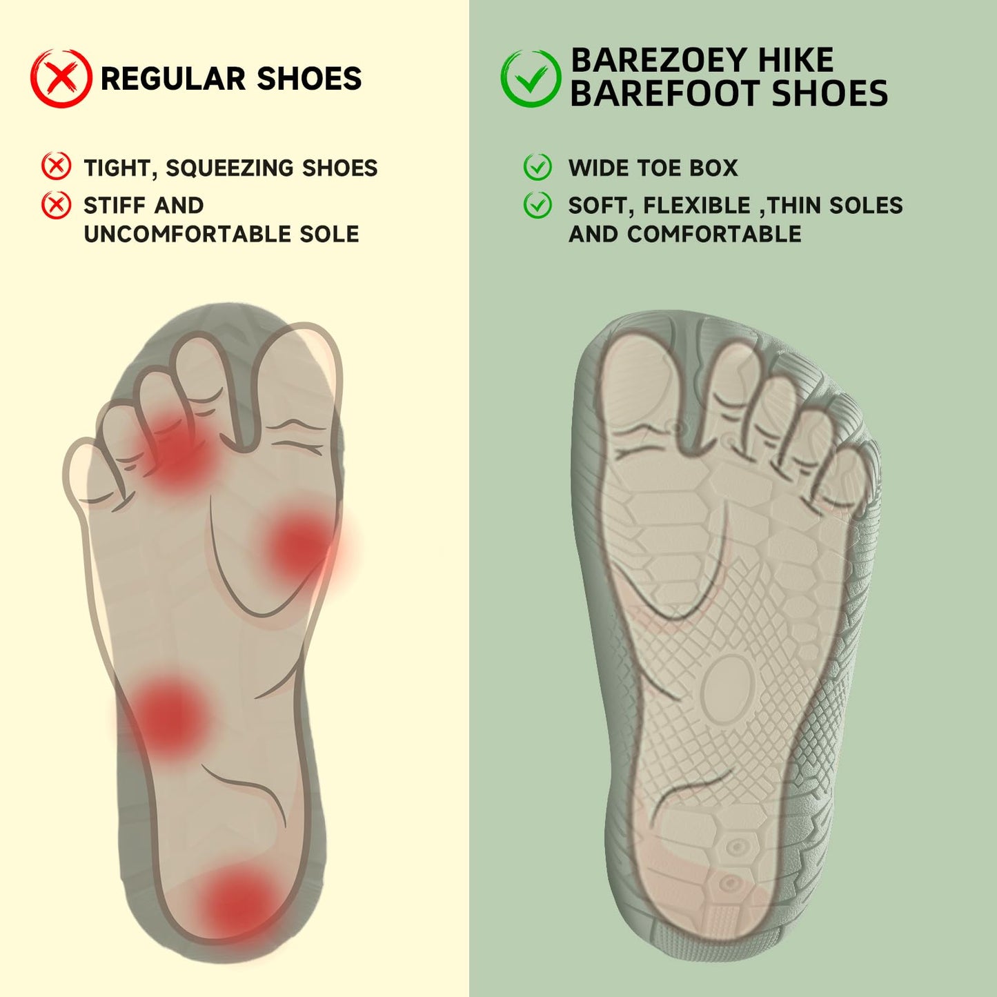 2026 New Barefoot Shoes for Women Mens,Hiking Barefoot Shoes Womens Footwear,Comfortable & Non-Slip Barefoot Vitality Shoe Women's Athletic Footwear,Wide Toe Box Water Shoe for Women Men Pink