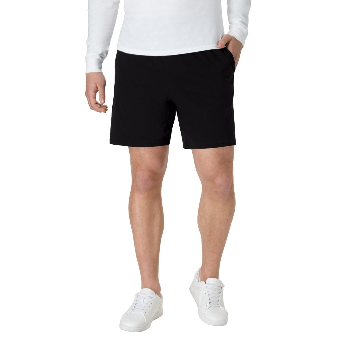Hanes Men's Jersey With Pockets Short, Black, 3X-Large US