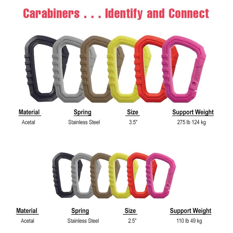 ASP Mini Polymer Carabiner, Black