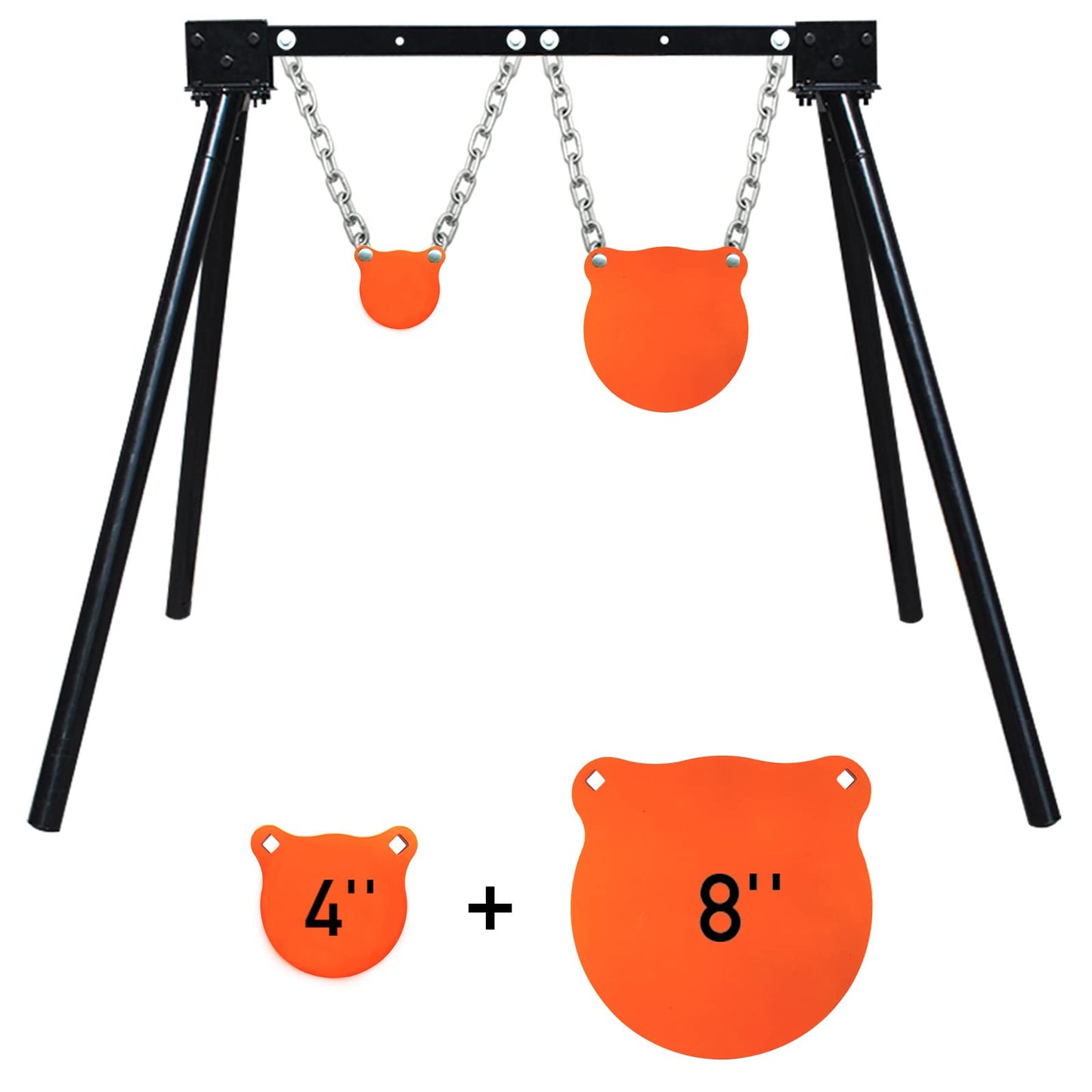 Highwild Steel Target Stand AR500 Shooting Target System (1 Stand, 2 Mounting Kits & 4"+ 8" Gongs)