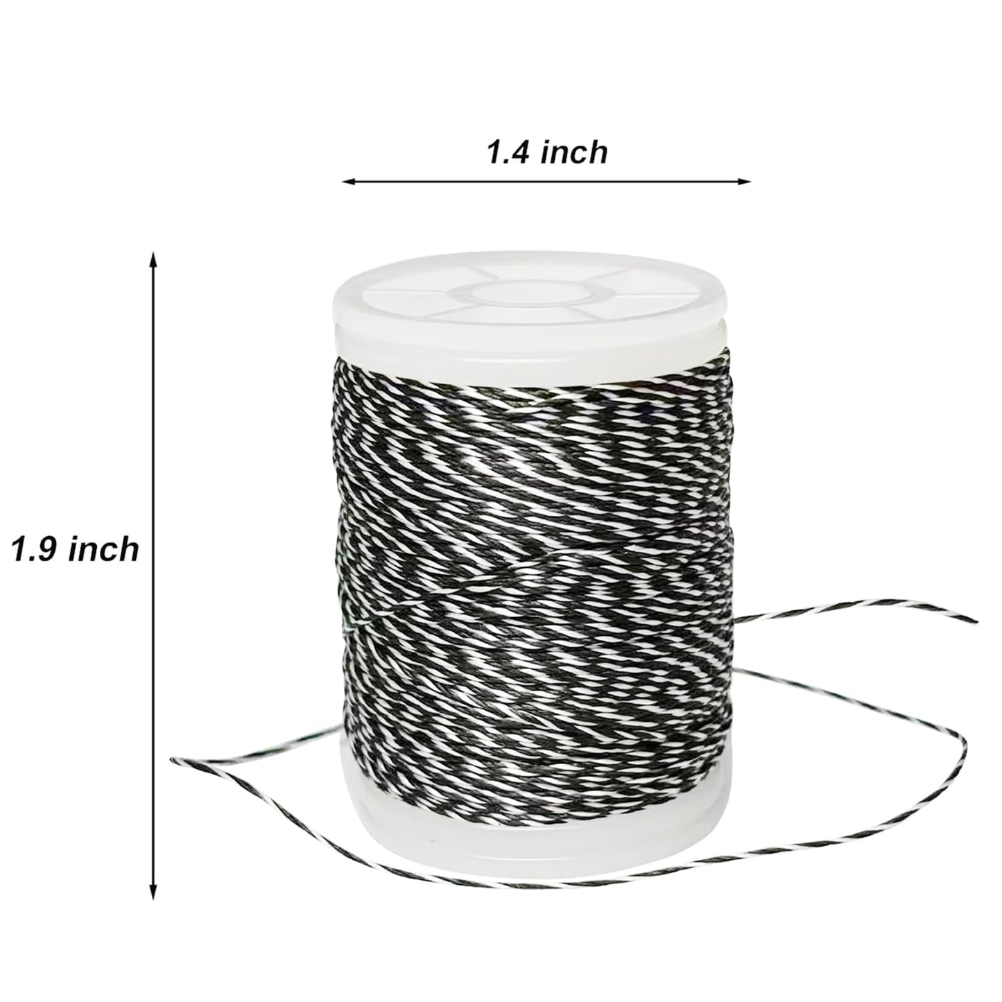 - QI HUO JU - Archery Bow String Serving Thread Jig 131 yard/120m Bow Serving String 3-Strands String Thread Tool for Compound Bow Tying Peep Sight Nock Accessories (Black-White)