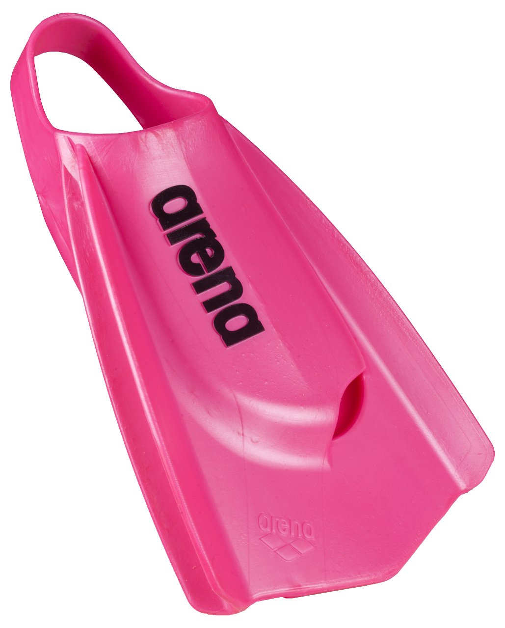 Arena Unisex Adult Powerfin Pro Swim Training Fins for Men and Women Silicone Short Blade Flippers Left/Right Custom Design, Pink, 11-12