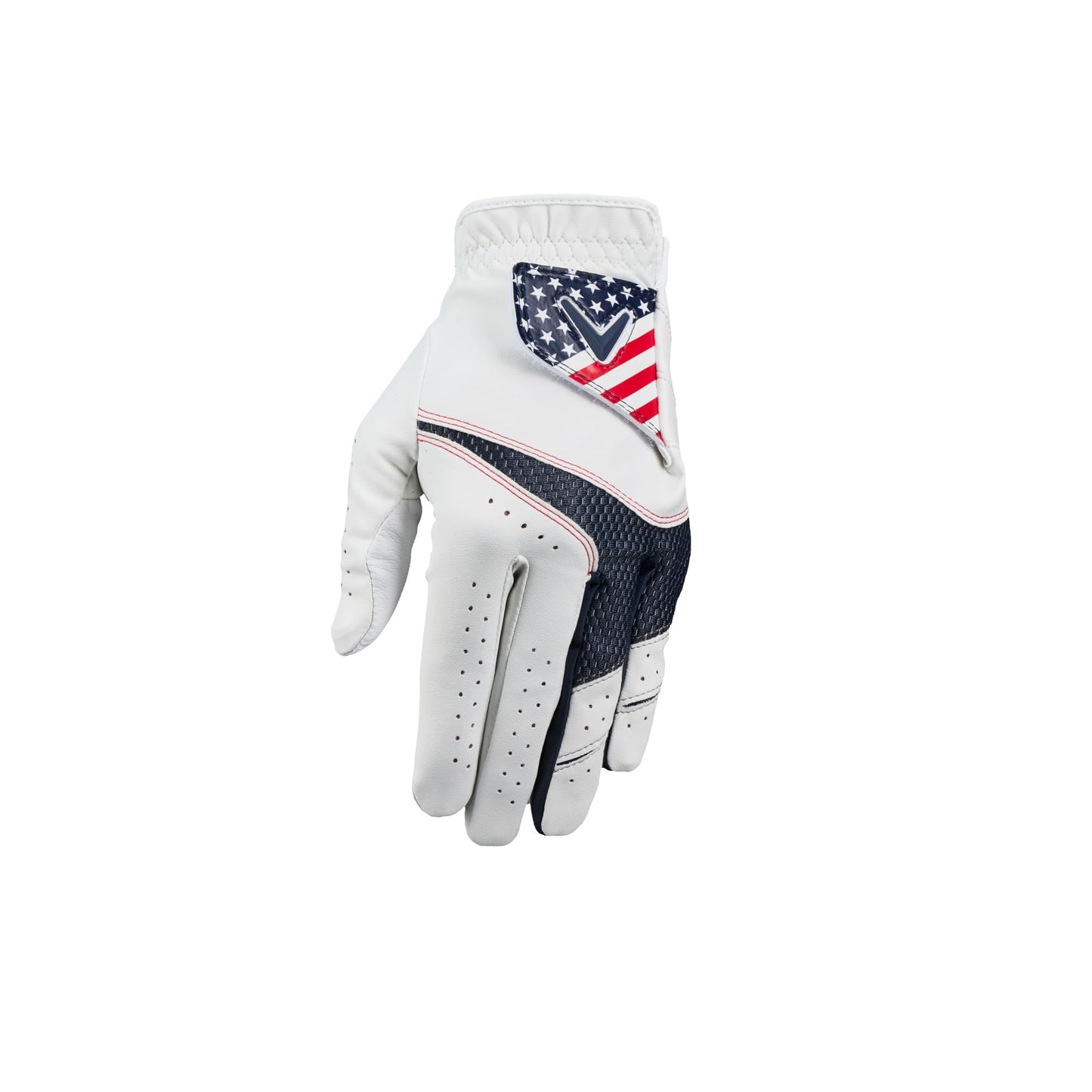 Callaway Golf Weather Spann Glove (Worn on Left Hand,White,X-Large,Cadet (Short Fingers) (2-Pack))