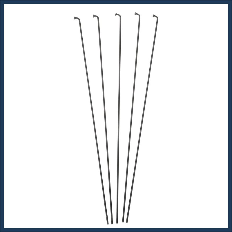 INFINAUTO 36 Pcs 14G J Bend 280mm x 2mm Bike Bicycle Spokes with Nipples Steel Black Stylish Design