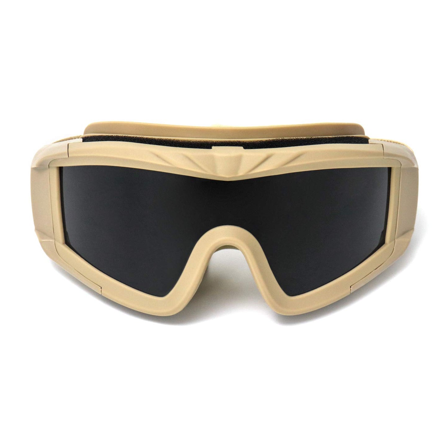 QWORK Airsoft Goggles, Outdoor Sports Military Airsoft Tactical Anti-Fog Goggles with 3 Interchangable Lens, UV Protection Shooting Glasses for Paintball Riding Cycling