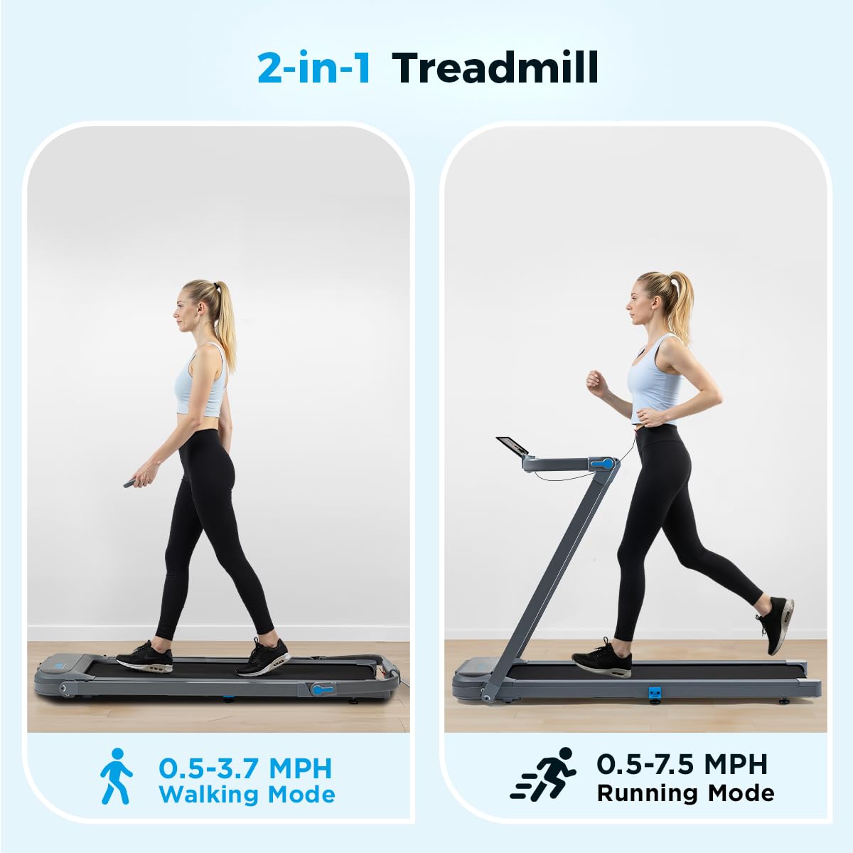 JLL Smart 2 in 1 Walking Treadmill Pad for Home Exercise