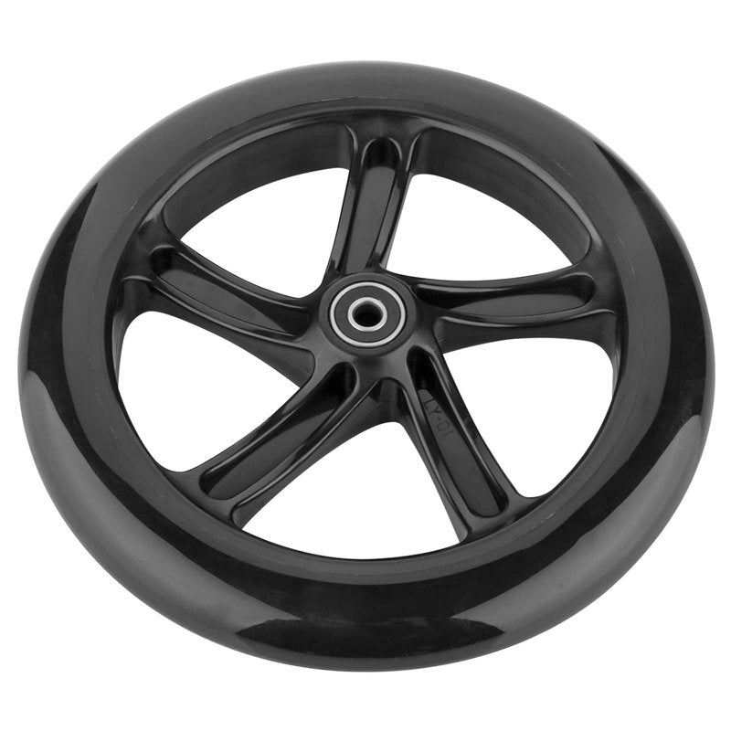 AOWESM 8 Inch Scooter Wheels 200mm Large Replacement Wheelchair Wheels w/Bearings ABEC-9 for Walker & Rollator & The Razor A5 Lux & Carbon Lux Kick Scooter & Shopping Cart (Set of 2) (Black)