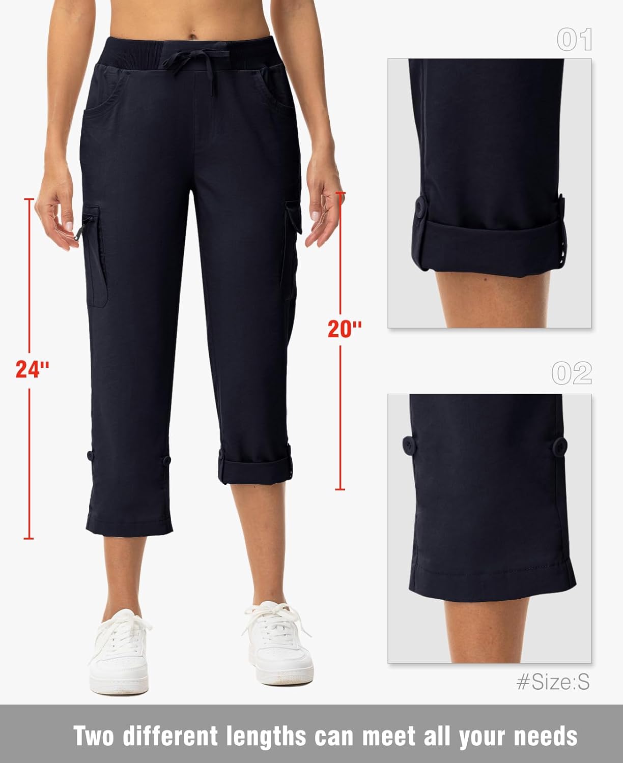 Women's Cargo Hiking Capris Pants - Lightweight, Breathable Fabric | Perfect for Outdoor Adventures