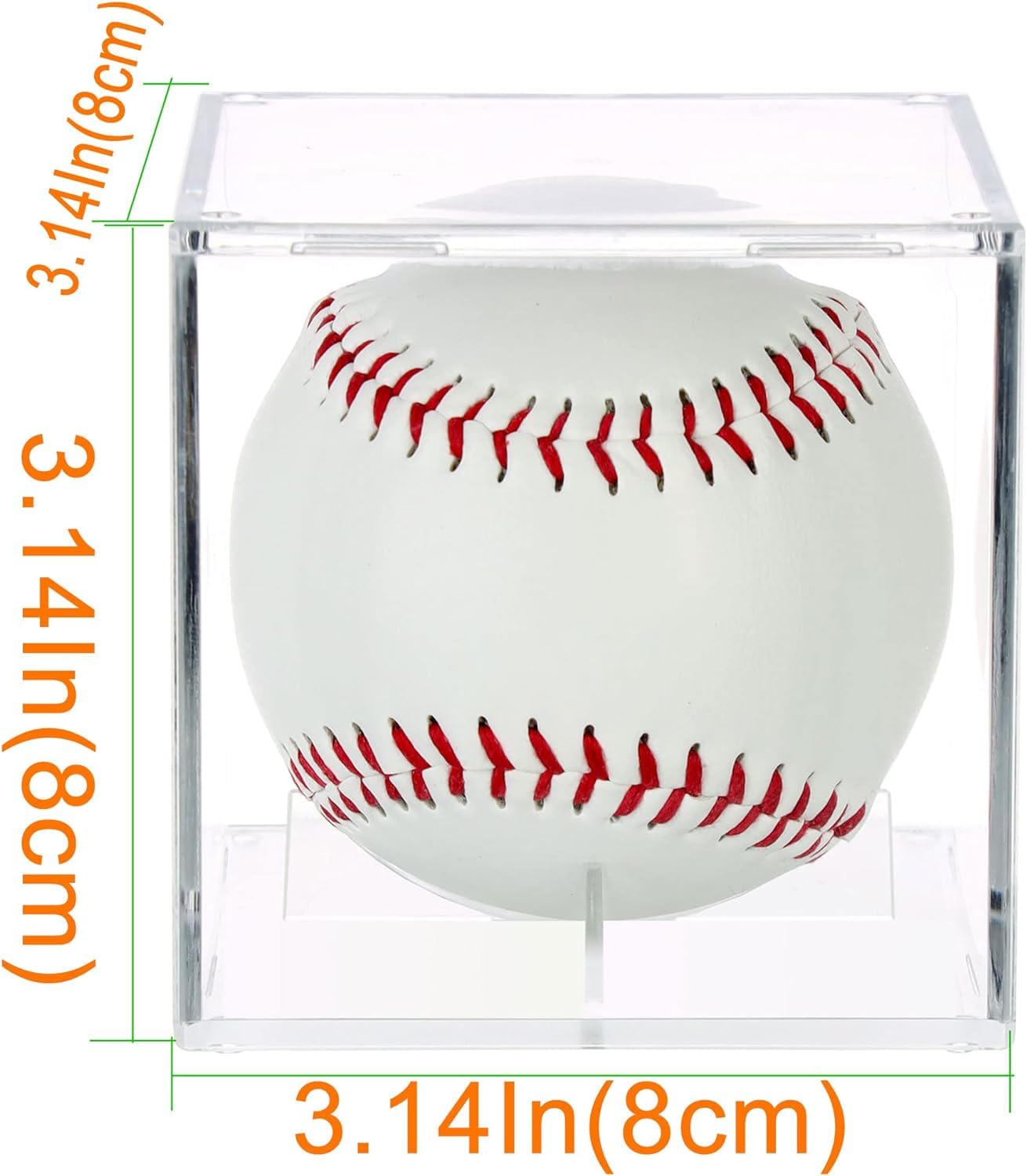 4 Pack Baseball Display Case,Baseball Box ,UV Protected Acrylic Square Baseball Holder, - for Official Size Ball