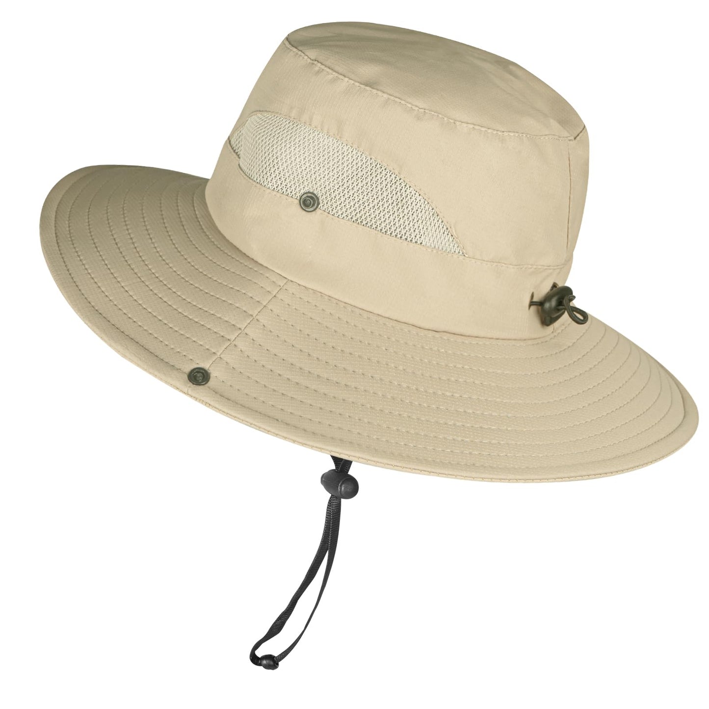 ZOORON Sun Hats for Men Women, Wide Brim Bucket Hats UV Protection UPF50+ Waterproof Boonie Hats for Fishing Hiking Camping (1Pack-Beige)