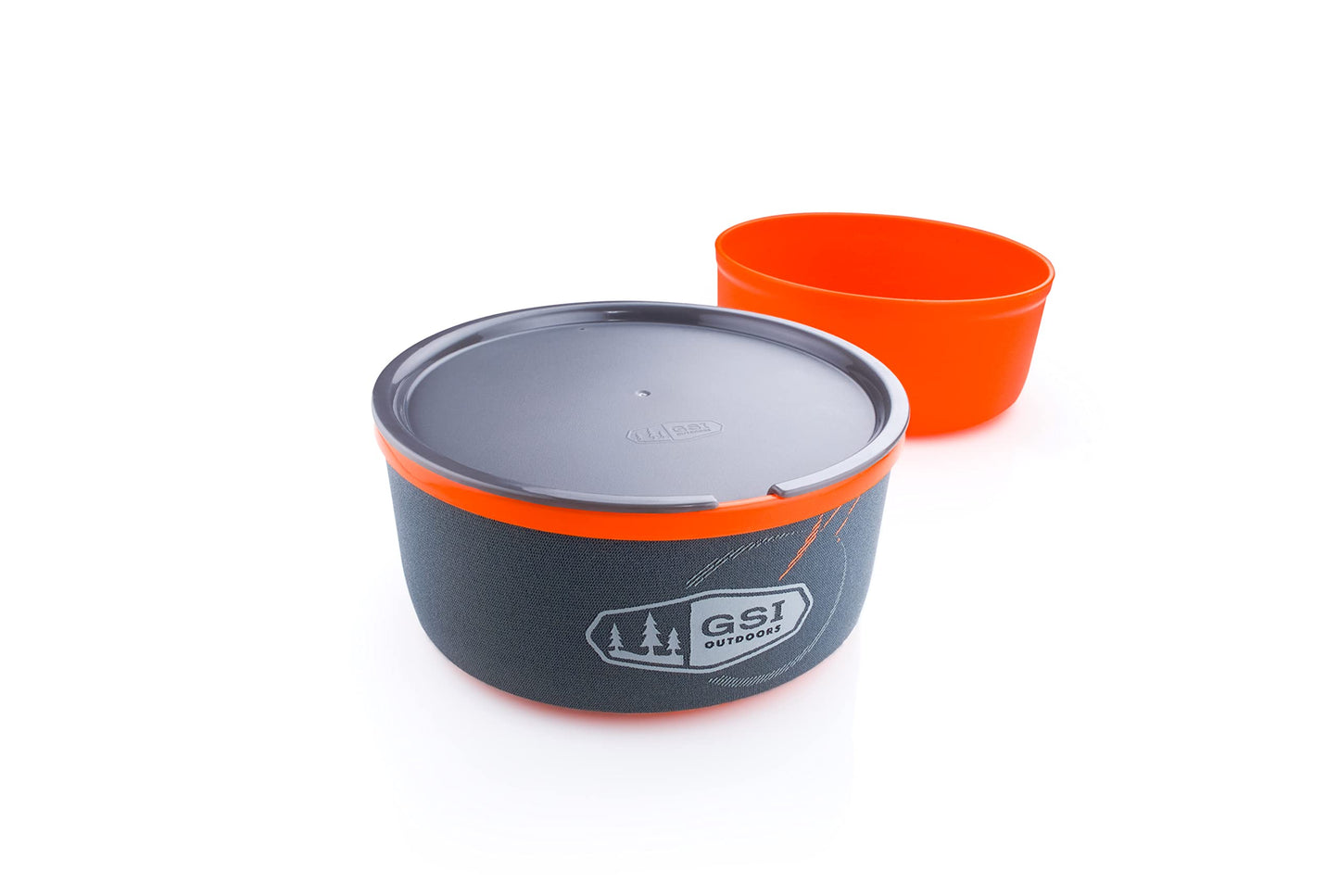 GSI Outdoors Ultralight Nesting Bowl and Mug for Camping, Travel, Backpacking, Picnics & BBQ’s, Orange