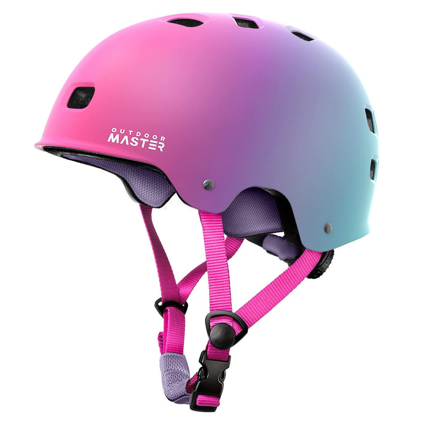 OutdoorMaster Skateboard Cycling Helmet - Two Removable Liners Ventilation Multi-Sport Scooter Roller Skate Inline Skating for Kids, Youth & Adults - S - Sorbet