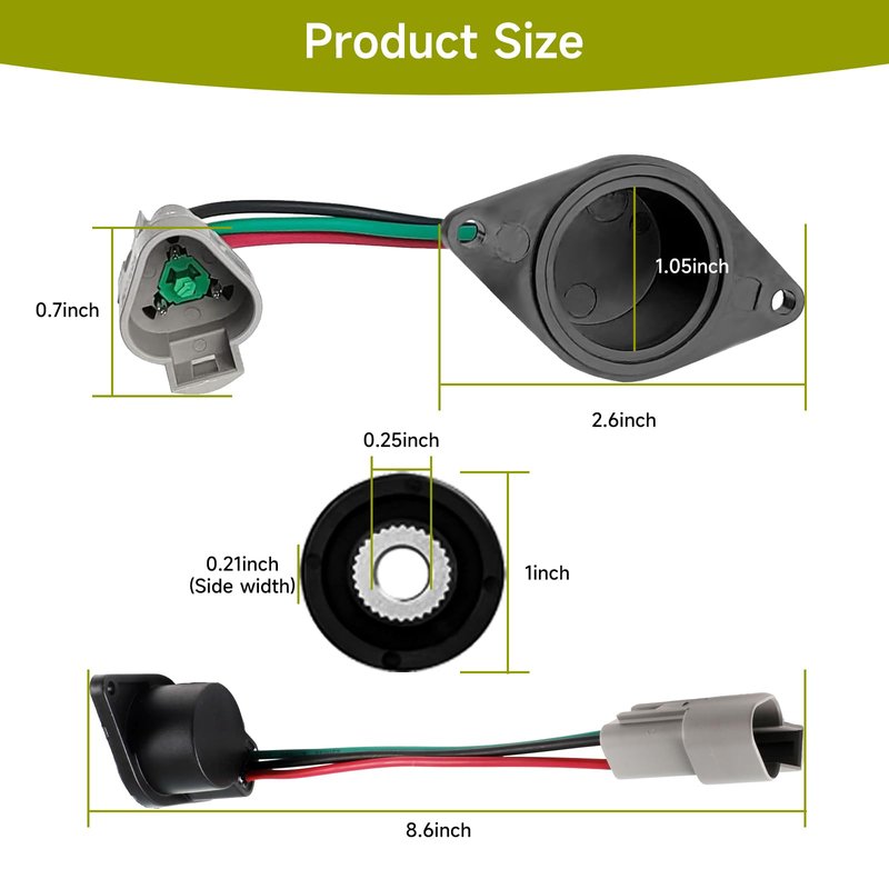 iLSKW Club Car High Speed Sensor for ADC Motor IQ 48V Golf Cart DS and Precedent, OEM 1027049-01, 102265601, Magnet Golf Cart Speed Sensor (Included)
