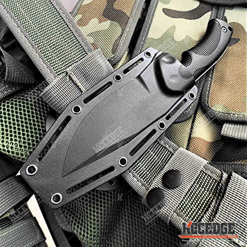 Tactical Knife Hunting Knife Survival Knife 9" Full Tang Fixed Blade Knives Camping Accessories Camping Gear Survival Kit Survival Gear And Equipment Tactical Gear 80213 (Black)