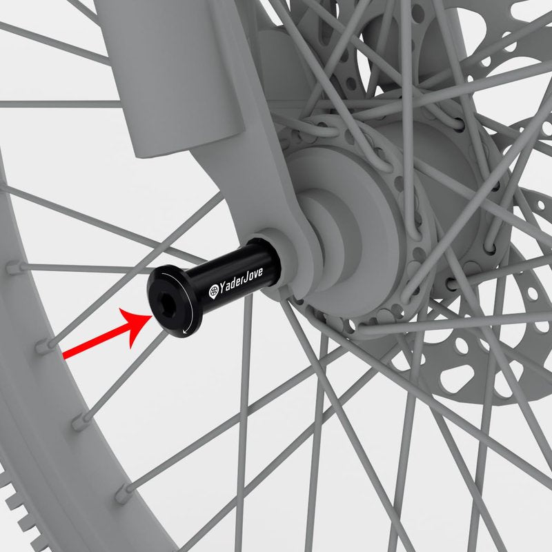 YaderJove Bike Thru Axle Adapter - 1.75mm Thread Pitch 12mm Hub Thru Axle for Bicycle Forks and Rear Shock, for Road & Mountain MTB Bike (12mm x 122/166/171/175/180/192mm)