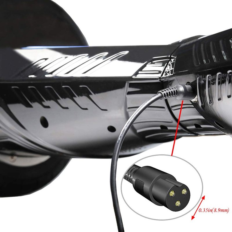 Mouow UL Certified 42V 2A Power Adapter 3-Prong Powerfast Inline Connector for 36V Pocket Mod,Dirt Quad,and Sports Mod More,Lithium Battery Charger