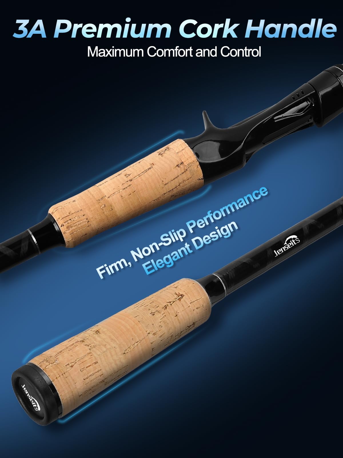 Jenseits 7Ft Casting Fishing Rod, 2-Piece MH Fast Action Bass Rod