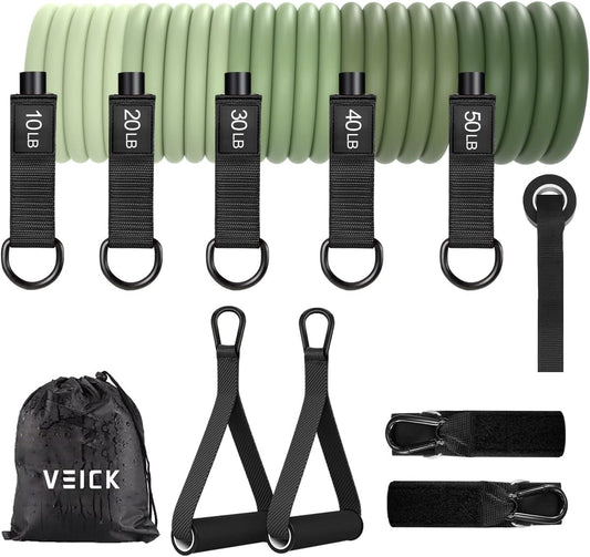 VEICK Resistance Bands, Exercise Bands, Workout Bands, Resistance Bands for Working Out with Handles for Men and Women, Exercising bands for Fitness Weights Work out at Home