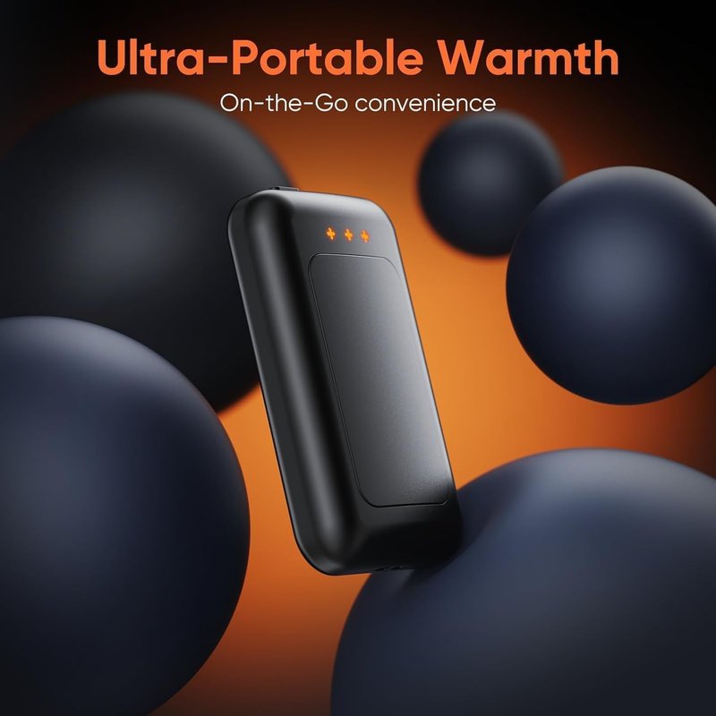 AI Hand Warmers Rechargeable, Reusable Portable Electric Hand Warmer, Fast Intelligent Heating in 1 Second, Gifts for Christmas, Outdoor, Golf, Hunting, Camping Accessories Black 4Pack