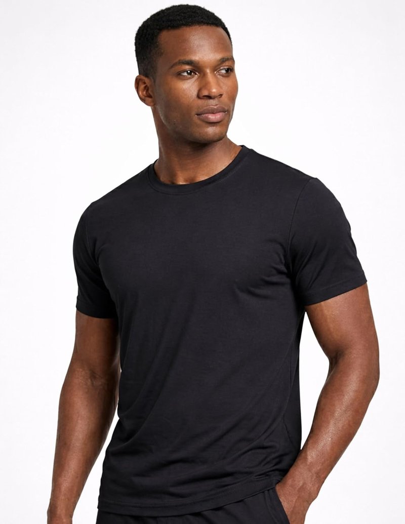 Men's Active Quick Dry Crew Neck T-Shirts - 5 Pack Athletic Workout Short Sleeve Tees