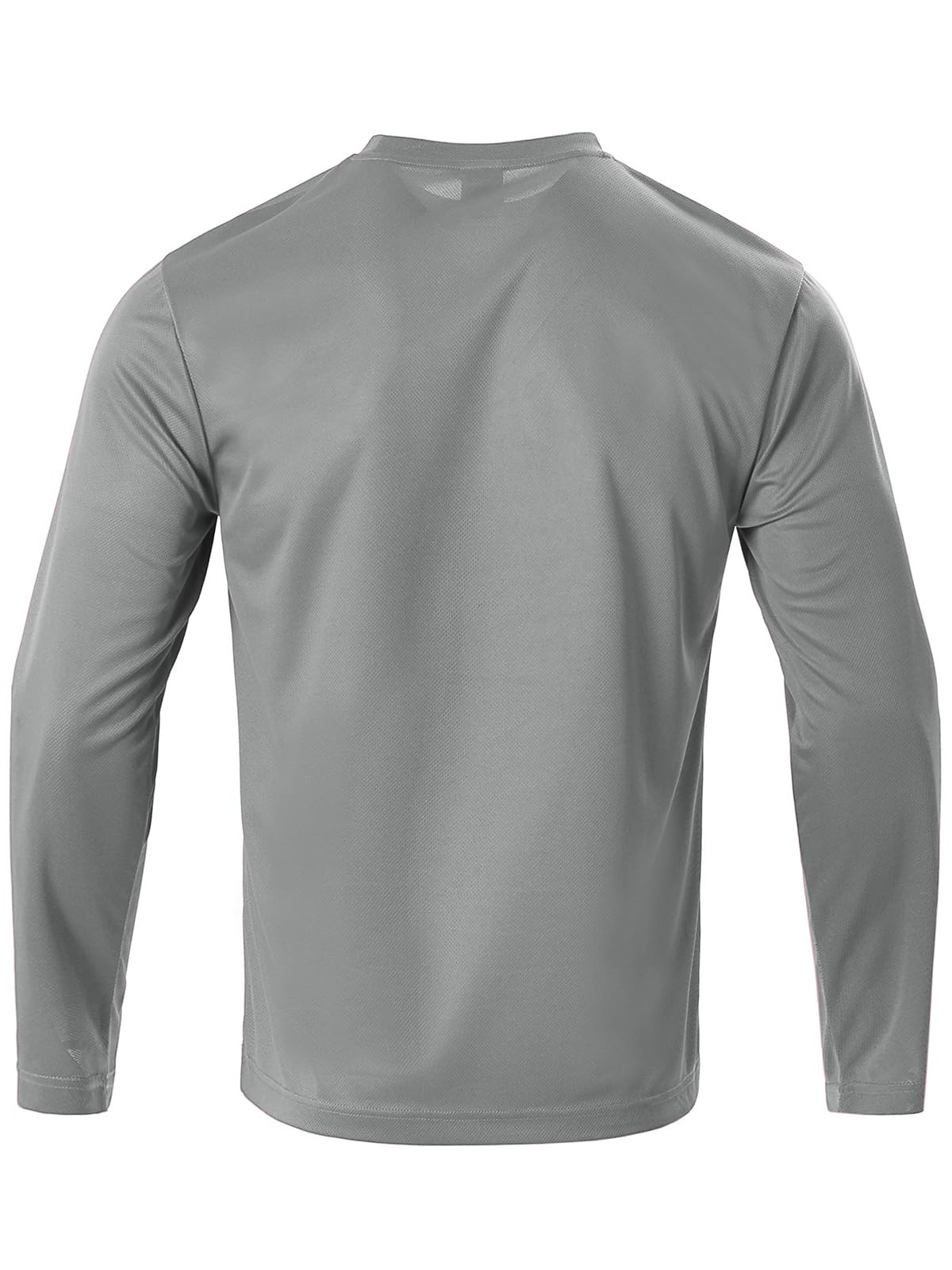 Facitisu 5 Pack Mens Long Sleeve T-Shirts Casual Crew Neck Tee Shirt Summer Soft Running Swimming Cycling Fishing Tops