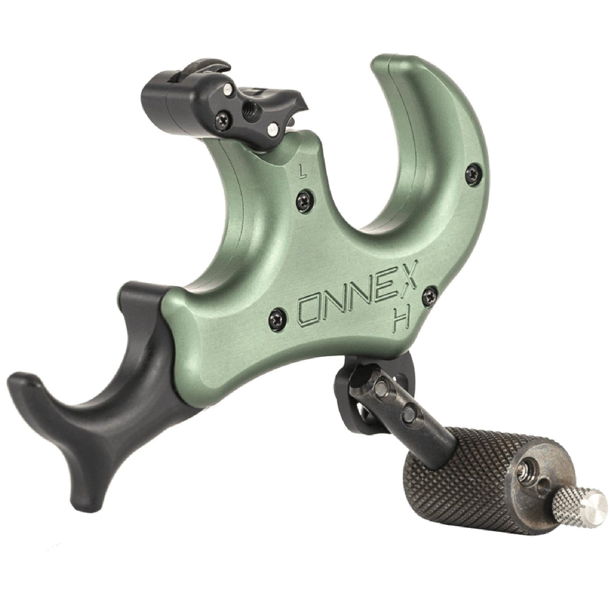 Stan OnneX Hinge Archery Release – Micro-Adjustable Hinge with Draw Control, Click Options, and Modular Fit for 3 or 4 Fingers, Sage, XL