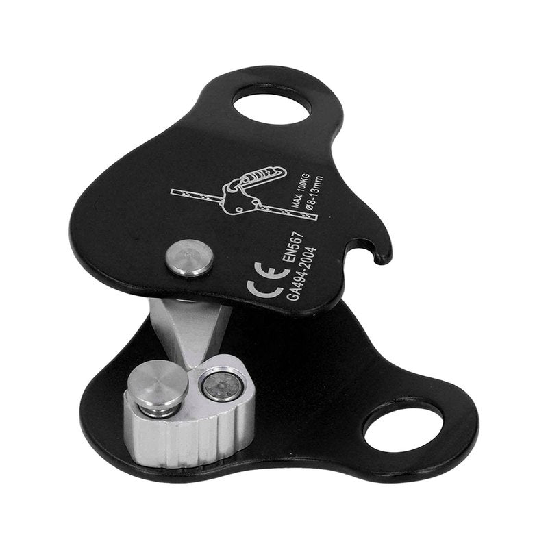 VGEBY Climbing Rope Grab, Self Braking Safety Grip Clamp Ascender Device for Mountaineering Rappelling Rescue Outdoor Sports