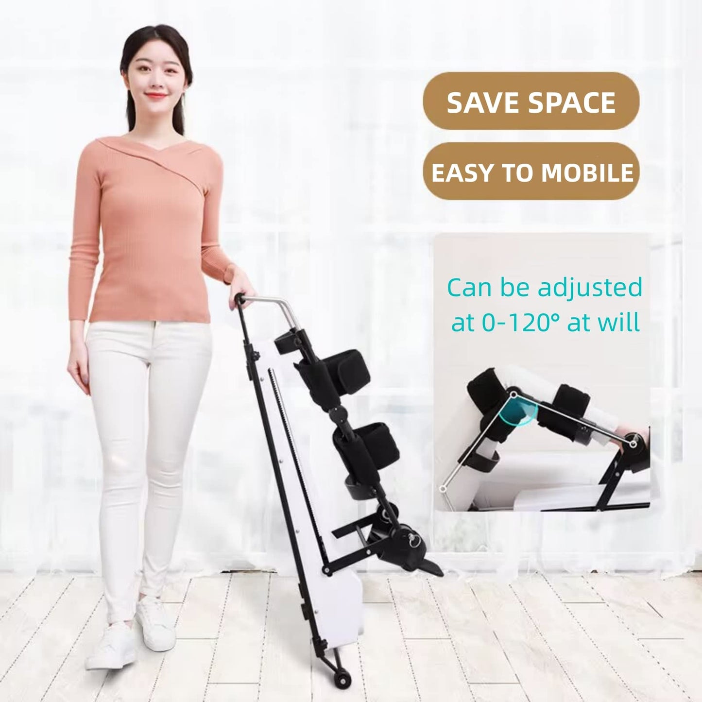 CPM Machine- Continuous Passive Motion Machine Knee Rehabilitation Equipment Exercise Physiotherapy -Lower Limb Traction Machine Leg Rehabilitation Equipment (Enhanced Type(Left Hand Training))