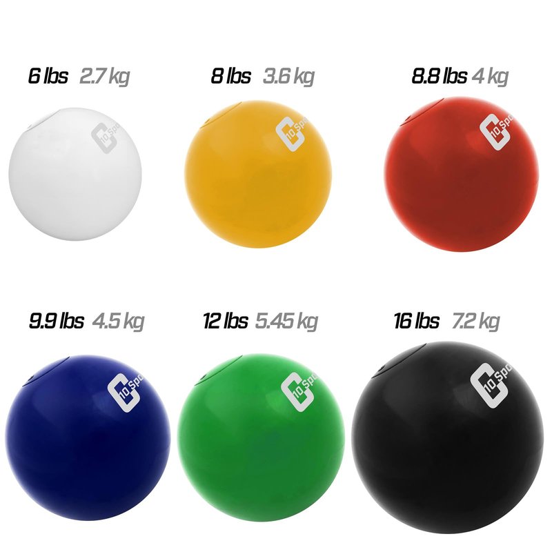 AKABIKE 10Cent Shot Put Color Series Case Iron for Outdoor Track & Field (6lb/2.76kg to 16lb/7.2kg)