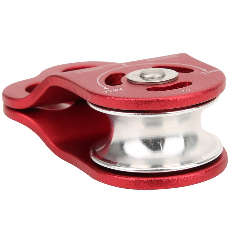 Keenso Climbing Pulley, High Strength Outdoor Tool, Three Hole Single Pulley for Mountaineering, Rock Climbing, and Home Use