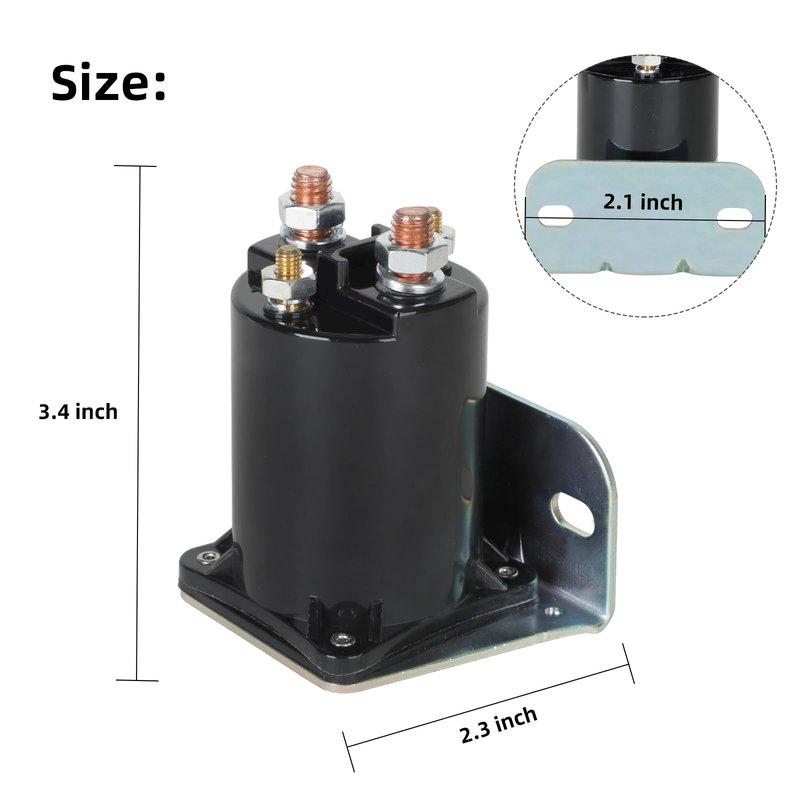 Roykaw Golf Cart Solenoid Replacement Compatible with Yamaha G2/G8/G9/G11/G14/G16/G20 4 Cycle 1985 -up Gas Models, 12 Volt/200 AMP Starter Solenoids, OEM# JF2-H1950-00-00, JR3-H1950-00, J38-81950-01