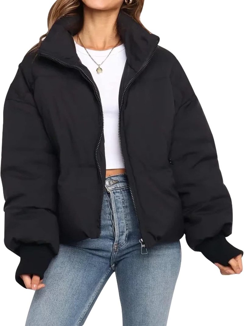 Cropped Puffer Jacket for Women - Warm Quilted Winter Coat | Stylish & Comfortable